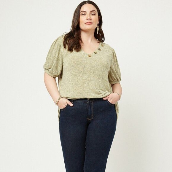 Knit V-neck Top - Picture 3 of 10